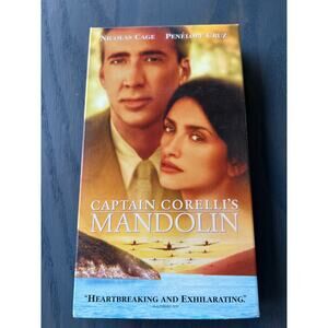 Captain Corelli's Mandolin Nicolas Cage Drama Movie Vintage 2001 VHS Tape